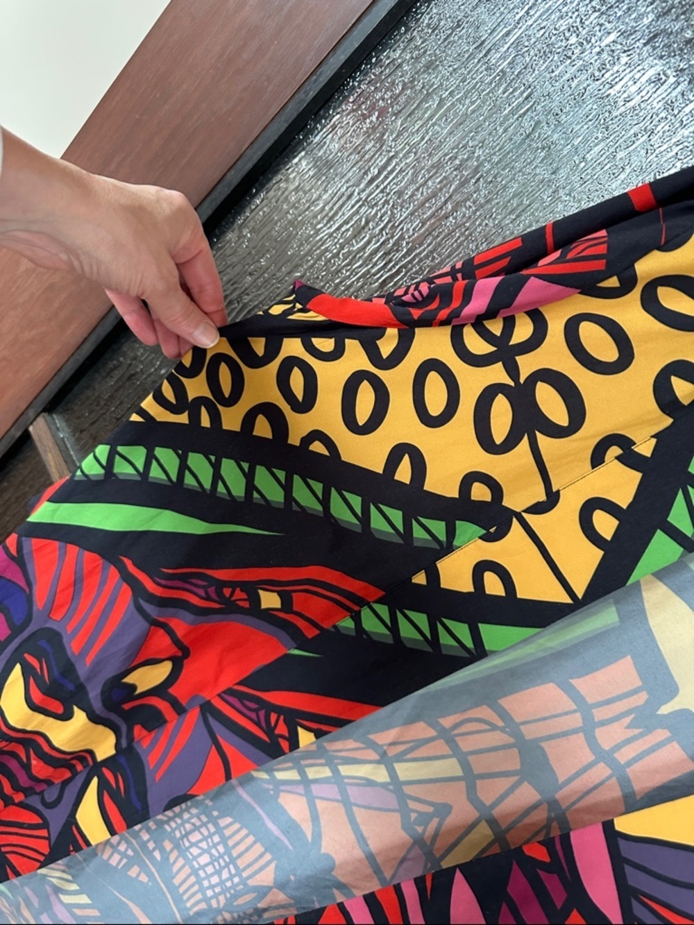 Kahindo Multi Print Kimono size L. Colorful Beach coverup - Picture 9 of 11
